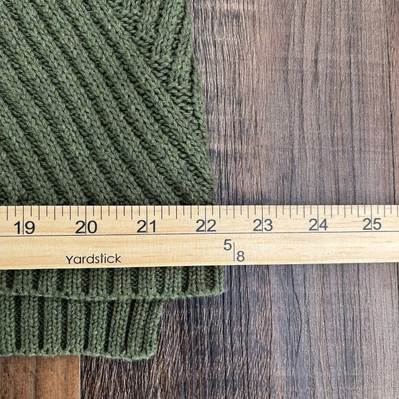 Cabi Aerial Cardigan Thick Chunky Knit Button Front Long Size Medium Olive Green - Picture 15 of 16